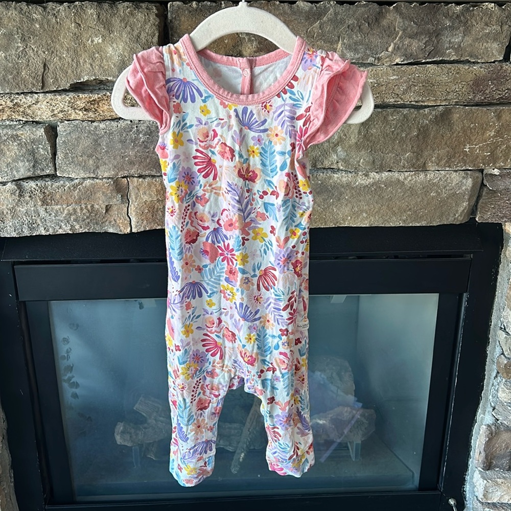 Flower Short Sleeve One Piece 12-18mo